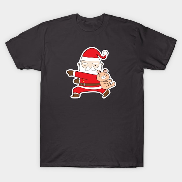 Stylish christmas Santa T-Shirt by doodletales